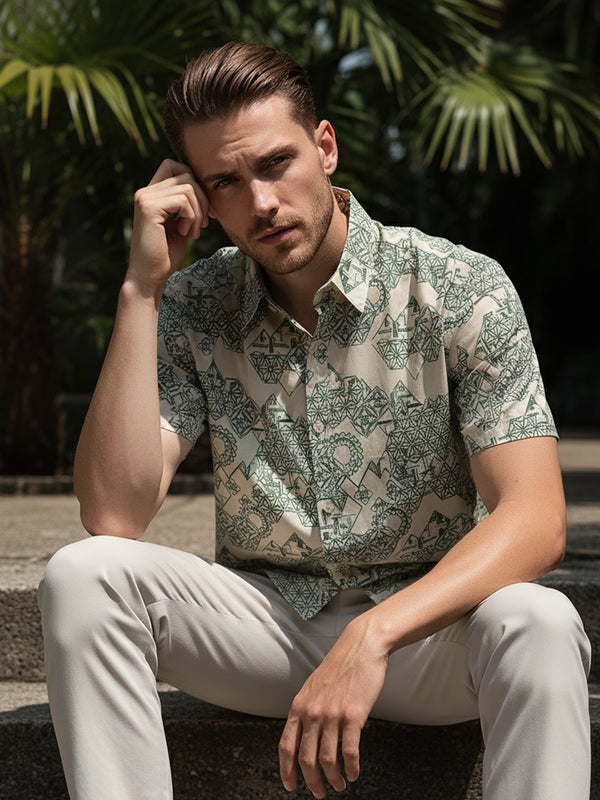 GAVYN R/FIT SHORT SLEEVE SHIRT (NUDE)